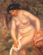 Bather drying herself 1895